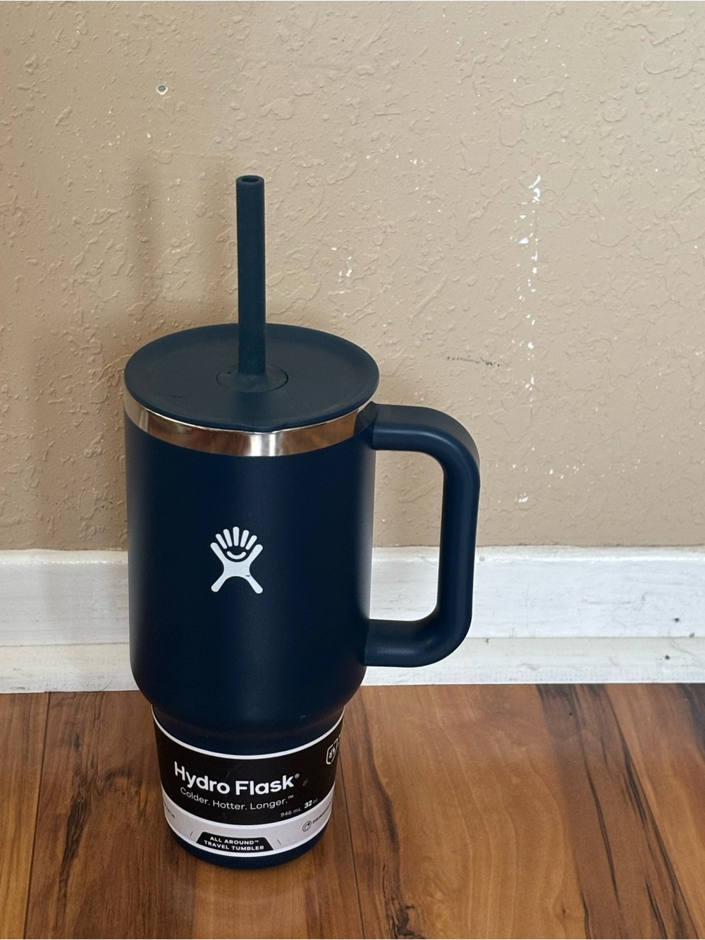 Navy blue and white Hydro Flask Mug/Tumbler 32oz